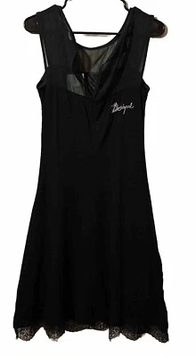 Desigual женщин маленький Lemans платье черный королевский синий геометрический бахрома низ новый с Ярлыками - Изображение 1 из 4