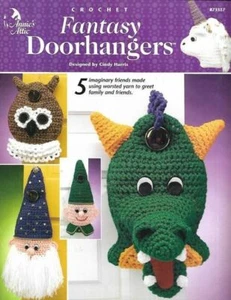 NEW CROCHET FANTASY DOORHANGERS 5 TOO CUTE DESIGNS - Picture 1 of 1