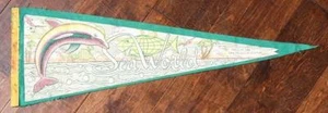 Mission Bay San Diego California Sea World 1960s Era soft felt pennant Vintage-- - Picture 1 of 3