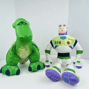 Fisher Price Toy Story T-Rex Dinosaur Mouth Arms Move + Buzz Lightyear Plush LRG - Picture 1 of 10