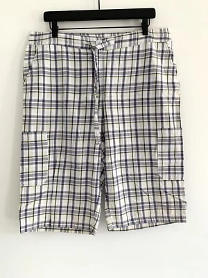 Nuevo con etiquetas Pantalones Cortos Izod Talla 12 Para Mujer Bermudas A Cuadros Azul Blanco Amarillo Largo Medio Foto 1 de 4
