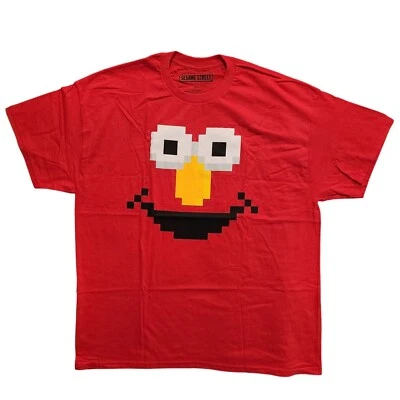 Camiseta Sesame Street Elmo Pixel Art Estampado Gráfico Cuello Redondo XL Foto 1 de 2