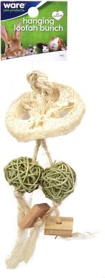 Ware Pet Hanging Loofah Bunch 9.75 Inch Long hang Chew for Small Pets LOT OF 3 - Image 1 of 3