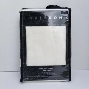 Valeron Natural Sheer Window Curtain Panel 84" White - Picture 1 of 3
