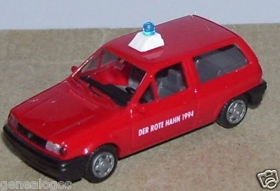 Micro AWM Ho 1/87 Polo Der Rossi Hahn 1994 Feuerwehr Fire Pompieri No. Box - Immagine 1 di 3