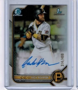 2022 Bowman Chrome Jack Herman Refractor Prospect Auto #'ed 314/499 - Picture 1 of 1