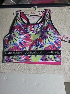 JUSTICE GIRLS SPORTS BRA ATHLETIC 2-PACK NEON Sports Bra Active Wear Size 34 - Picture 1 of 11
