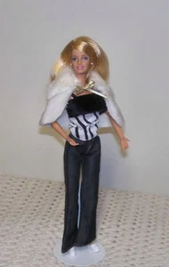 ☆Sweet 4 pc. Barbie Doll Outfit☆With Faux Fur Stole☆Pants/Top/Stole/Shoes☆NIP☆ - Picture 1 of 12