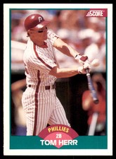 1989 Score Rookie & Traded: Tom Herr Philadelphia Phillies #9T