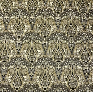 MILL CREEK SCIBELLI BLACKBIRD BROWN DAMASK PAISLEY MULTIUSE FABRIC BY YARD 54"W - Picture 1 of 6