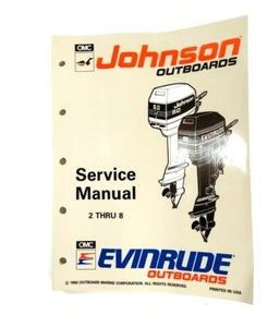 Johnson/Evinrude Outboards 2 Thru 8 Models Service Manual 1992 OMC P/N 508281 - Picture 1 of 5