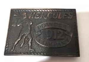 Vintage 1980 Hercules Gun Powder Company Belt Buckle USA Made - Picture 1 of 3