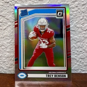 TREY BENSON 2024 DONRUSS FOOTBALL 326 OPTIC PREVIEW HOLO SILVER PRIZM ROOKIE RC - Picture 1 of 2