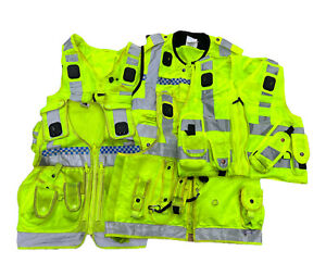 5x Ex Police Tactical Utility Vest Hi Vis Mixed Sizes & Styles Wholesale Job Lot