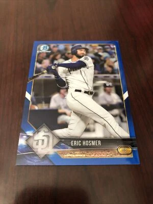 2018 BOWMAN CHROME ERIC HOSMER #82 BLUE REFRACTOR /150 *Mint* - Image 1 of 2