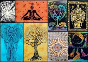 Wholesale Lot of 50 Cotton Mandala Wall Hanging Bulk Tapestry Poster Hippy Hippi - Picture 1 of 11