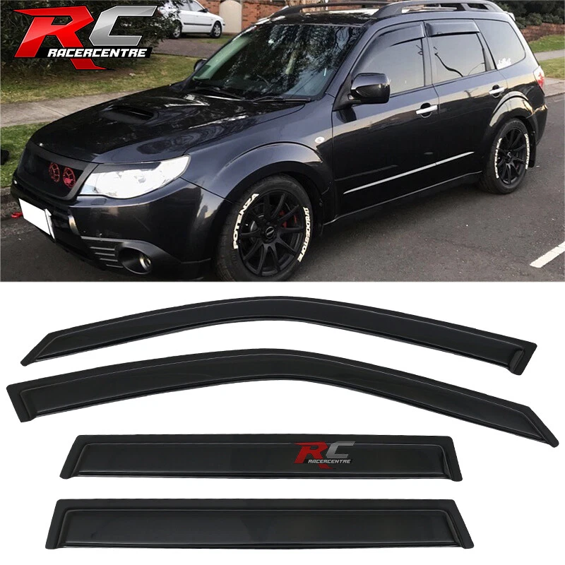 Fits 09-13 Subaru Forester Acrylic Window Visor Vent Rain Guard 4Pcs Deflector - Image 1 of 4