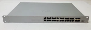 UNCLAIMED Cisco Meraki 24 Port Gigabit PoE Switch 4 Port 10Gb SFP+ MS125-24P-HW - Afbeelding 1 van 7