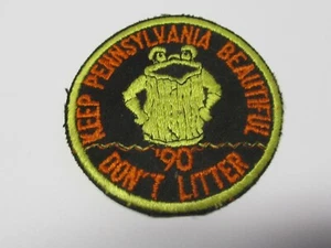 1990 "KEEP PENNSYLVANIA BEAUTIFUL DON'T LITTER" PATCH  - Picture 1 of 2