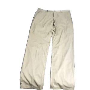 Nike Golf Dri-Fit Mens Chino Pants Size 35x32 Beige Pleated Standard Fit Pocket - Picture 1 of 8