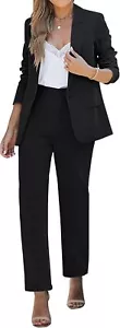luvamia Women's Two Piece Sets Pants Suits Dressy Business Casual Outfits Profes - Picture 1 of 14
