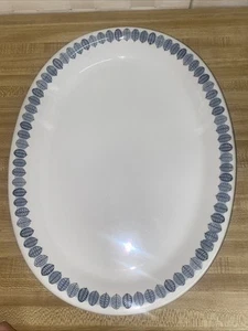Vintage MCM Arabia Of Finland Linnea Pattern Oval Serving Platter 14”x 11” - Picture 1 of 8