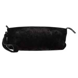 Khaite Alma Wristlet Clutch Bag In Suede Women Black One Size - Picture 1 of 12
