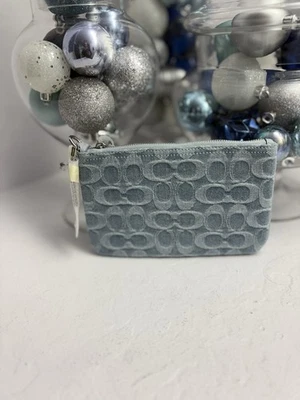 Muñequera Coach Corner con cremallera en azul claro exclusiva nueva con etiquetas Foto 1 de 2