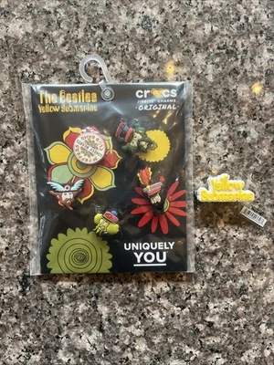 The Beatles Amarillo Sub Auténtico Crocs Jibbitz Zapato Dije + Amarillo Sub RARO DIFÍCIL DE ENCONTRAR Foto 1 de 4