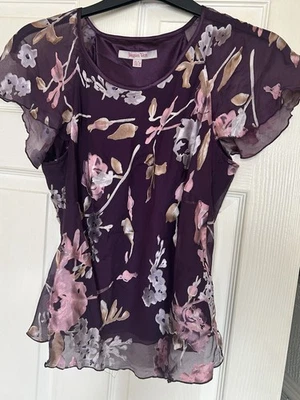 Jacques Vert Purple Size 12 Pre Loved Top - Image 1 of 4