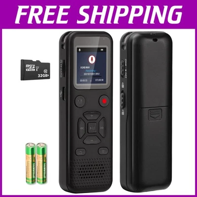 Portable 72GB Voice Activated Recorder for Meetings & Lectures - Premium Sound - Image 1 of 4