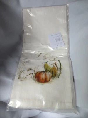 NIP Pottery Barn Set/2 Bedford Harvest Kitchen Tea Towels Thanksgiving Fall - Image 1 of 3
