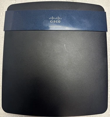 Router de doble banda WiFi-N de alto rendimiento Cisco Linksys E3200 2,4/5 GHz sin cable de alimentación Foto 1 de 4