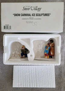 Vintage • Dept 56 • Villaggio delle Nevi • Sculture di Ghiaccio Carnevale delle Nevi • 2 pezzi • #54868  - Foto 1 di 4