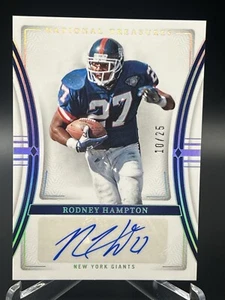 2023 RODNEY HAMPTON Panini National Treasures 10/25 Autograph New York Giants - Bild 1 von 2