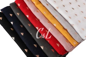 Adorable Mini Abeja Oro Rosa Estampado en Lámina Bufanda Luz Chal Wight Envolvente Pashmina - Imagen 1 de 18