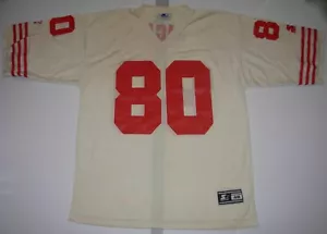 Maglia Starter Jerry Rice #80 San Francisco 49ers Calcio Tg 48/L LEGGI - Foto 1 di 12