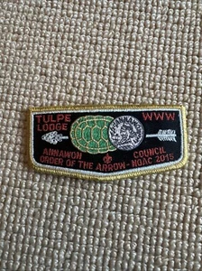 Tulpe Lodge 245 NOAC 2015 Gold Border Delegate Very Rare Patch Single Flap - Picture 1 of 1