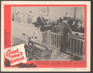 Guns Don't Argue 11"x14" Lobby Card #8 John Dillinger Ma Barker Bonnie Parker...