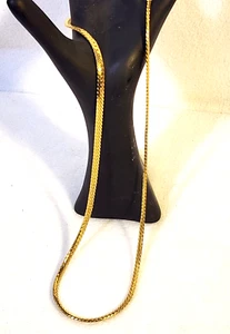 Nice Vintage 14KT GP 24" Serpentine Necklace Chain Great Retro Look - Picture 1 of 5