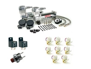 444C Dual Air Compressors w/ 8 SMC 3/8" Valves – Fast Fill, High-Performance Kit - Bild 1 von 13