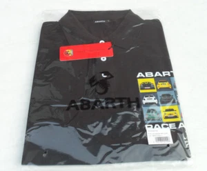 Abarth original Lizenz Artikel Polohemd Premium Qualität Schwarz NEU Größe LARGE - Bild 1 von 14