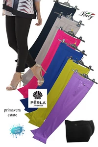 Leichte Damen Hose Stretch Zigaretten Made in Italy PERLE OVERSIZE - Bild 1 von 19