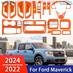 For 2022-2024 Ford Maverick Orange ABS Interior Accessories Kit Cover Trim - Bild 1 von 8