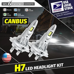 4× H7 LED Headlight Kit CANbus 8000LM 6000K White For 2008-2014 Audi A5 Quattro - Picture 1 of 15