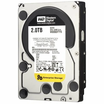 Western Digital 2TB 3.5 SATA 7200RPM 64MB Desktop Internal Hard Drive WD2003FYYS - Image 1 of 2