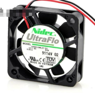 1PCS NEW NIDEC 4010 12V 0.05A U40X12MLZ7-51 40x40x10mm cooling fan #LRR - Image 1 of 3