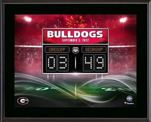 Georgia Bulldogs 2022 Win vs Oregon Ducks 10.5" x 13" 2022 Win Plaque Cover