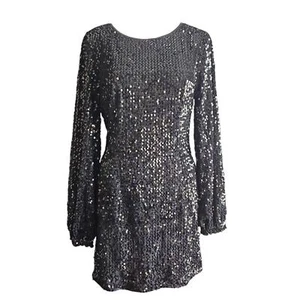 Fashion Nova Womens Sequin Mini Dress Sz Medium - Picture 1 of 12