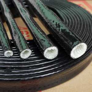 Φ4-70mm Silicone/Fibreglass Fire Sleeving HIGH TEMP Sleeve Insulating Hose Black - Picture 1 of 2